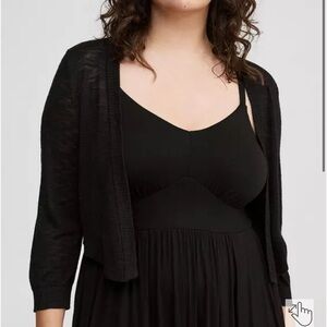 Torrid Black Open-Front Shrug size 5x
